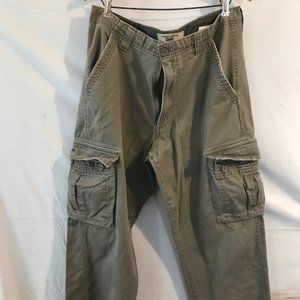 Men's Wrangler Army green Cargo Pants 34/30